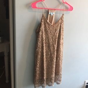 Beautiful champagne colored party dress. SIZE M